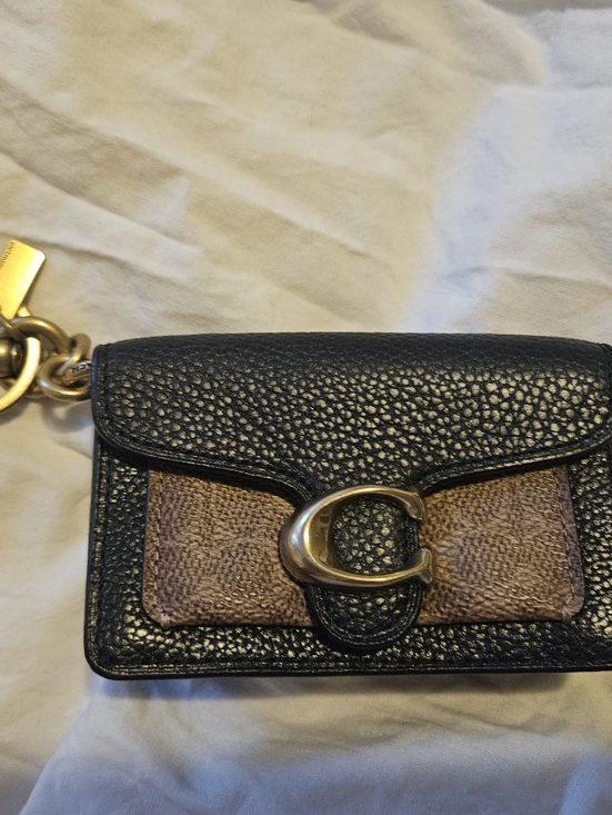Coach Handbags - Coach Mini Tabby leather Keychain Charm